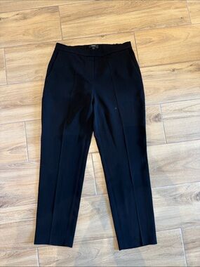 Theory Black Straight-Leg Dress Trousers
